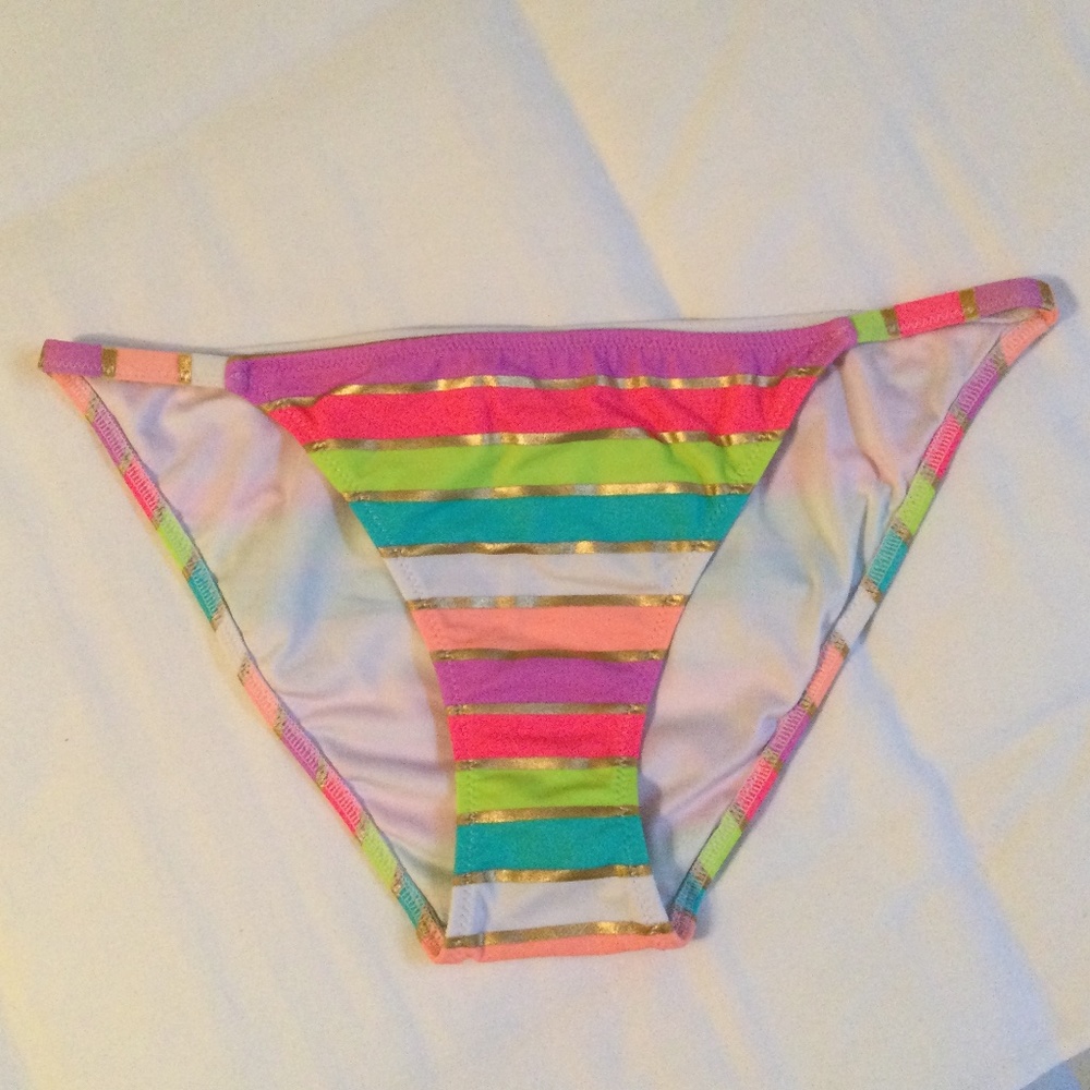 Victoria’s Secret striped swim bikini bottom